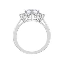 Radiance by Absolute™ 7.16ctw Pear and Pavé Halo Ring