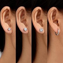Radiance by Absolute™ 7.60ctw Mixed Design Earrings 4-piece Set
