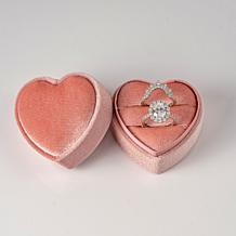 Radiance by Absolute™ 7.61ctw Oval Halo Boxed Bridal Ring 2-piece Set