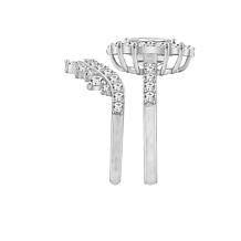 Radiance by Absolute™ 7.61ctw Oval Halo Boxed Bridal Ring 2-piece Set