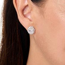 Radiance by Absolute™ 7.78ctw Colorful Oval Halo Stud Earrings