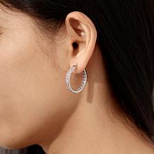Radiance by Absolute™ 8.64ctw Hoop and Stud Earrings 2-piece Set
