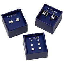 Radiance by Absolute™ 8.71ctw Boxed Stud and Hoop Earrings 5pc Set