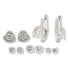 Radiance by Absolute™ 8.71ctw Boxed Stud and Hoop Earrings 5pc Set