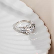 Radiance by Absolute™ 9.34ctw Emerald-Cut and Round 3-Stone Ring