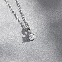 Radiance by Absolute™ Asscher Cut and Round Solitaire Pendant Necklace