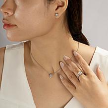 Radiance by Absolute™ Asscher Cut Pendant, Earrings and Ring Set