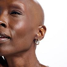 Radiance by Absolute™ Baguette Cut Inside-Outside Hoop Earrings