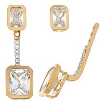 Radiance by Absolute™ Bezel-Set Stud Earrings with Jackets