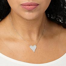 Radiance by Absolute™ Cubic Zirconia Pavé Heart Drop Necklace