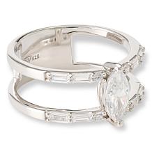 Radiance by Absolute™ Double Oval CZ Sterling Silver Ring