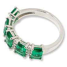 Radiance by Absolute™ Emerald Cut and Pavé Band Ring