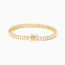 Radiance by Absolute Emerald Cut Tennis Bracelet with Magnetic Closure