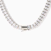 Radiance by Absolute Emerald Cut Tennis Necklace with Magnetic Closure