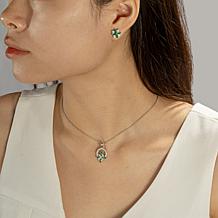 Radiance by Absolute™ Floria Green Stone Necklace and Earrings Set