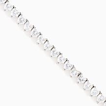 Radiance by Absolute Heart Cut Mag Closure Tennis Necklace