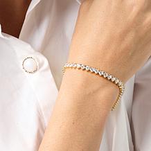 Radiance by Absolute Heart Cut Tennis Bracelet, Magnetic Closure