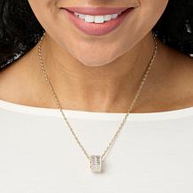 Radiance by Absolute™ Hexagon-Design Baguette Pendant with Chain