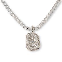 Radiance by Absolute™ Initial Tennis Necklace - Silvertone