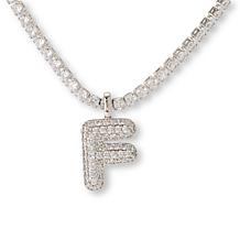 Radiance by Absolute™ Initial Tennis Necklace - Silvertone