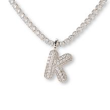Radiance by Absolute™ Initial Tennis Necklace - Silvertone