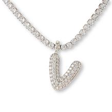 Radiance by Absolute™ Initial Tennis Necklace - Silvertone