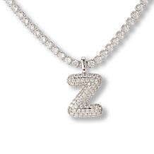 Radiance by Absolute™ Initial Tennis Necklace - Silvertone