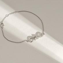 Radiance by Absolute™ Platinum-Plated Simulated Diamond Bow Bracelet