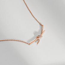 Radiance by Absolute™ Rose Gold-Plated 0.23ctw Love Knot Necklace