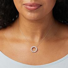 Radiance by Absolute™ Round and Baguette Circle Pendant
