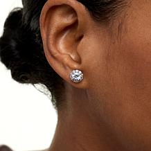 Radiance by Absolute™ Round Halo Convertible Stud Hoop Earrings