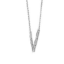 Radiance by Absolute™ Round Stone V-Design Line Necklace