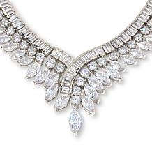 Radiance by Absolute™ Silvertone Bypass Cluster Line Necklace