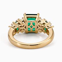 Radiance by Absolute™ Simulated Gemstone 7-Stone Emerald Cut Ring 