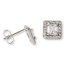 Radiance by Absolute™ Sparkle Tennis Square Stud Earrings
