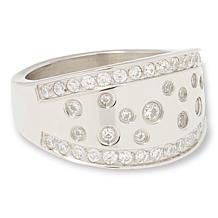 Radiance by Absolute™ Stainless Steel Round CZ Band Ring