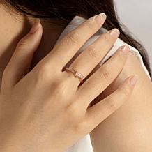 Radiance by Absolute™ Sterling Silver 0.23ctw Pavé Love Knot Ring