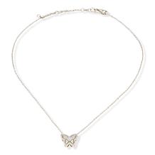 Radiance by Absolute™ Sterling Silver Butterfly Drop Chain Necklace