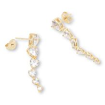 Radiance by Absolute™ Sterling Silver Cascading Heart Drop Earrings