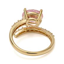 Radiance by Absolute™ Sterling Silver CZ Oval Wrap Ring