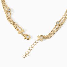 Radiance by Absolute™ Sterling Silver Double Cable Curb Anklet