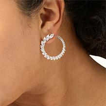 Radiance by Absolute™ Sterling Silver Graduated Hoop Earrings