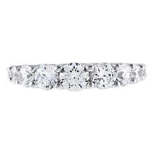 Radiance by Absolute™ Sterling Silver Graduated Round Stone Band Ring