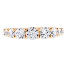 Radiance by Absolute™ Sterling Silver Graduated Round Stone Band Ring