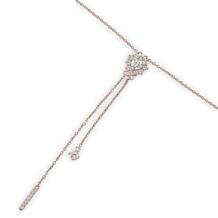 Radiance by Absolute™ Sterling Silver Heart Halo Bolo Chain Necklace