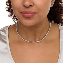 Radiance by Absolute™ Sterling Silver Princess Cut Tennis Necklace