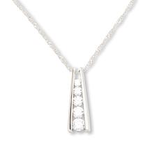 Radiance by Absolute™ Tension-Set Graduated 5-Stone Drop Necklace