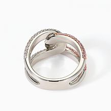 Radiance by Absolute™ Two-Tone Interlocking Pavé CZ Ring