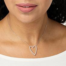 Radiance by Absolute™1.10ctw Pavé Open Heart Necklace