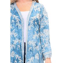 Raj Emery Embroidered Duster